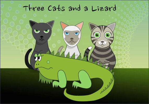 Adobe Affter Effects animation I created in the summer an an intro to my YouTube website staring my cats and iguana.